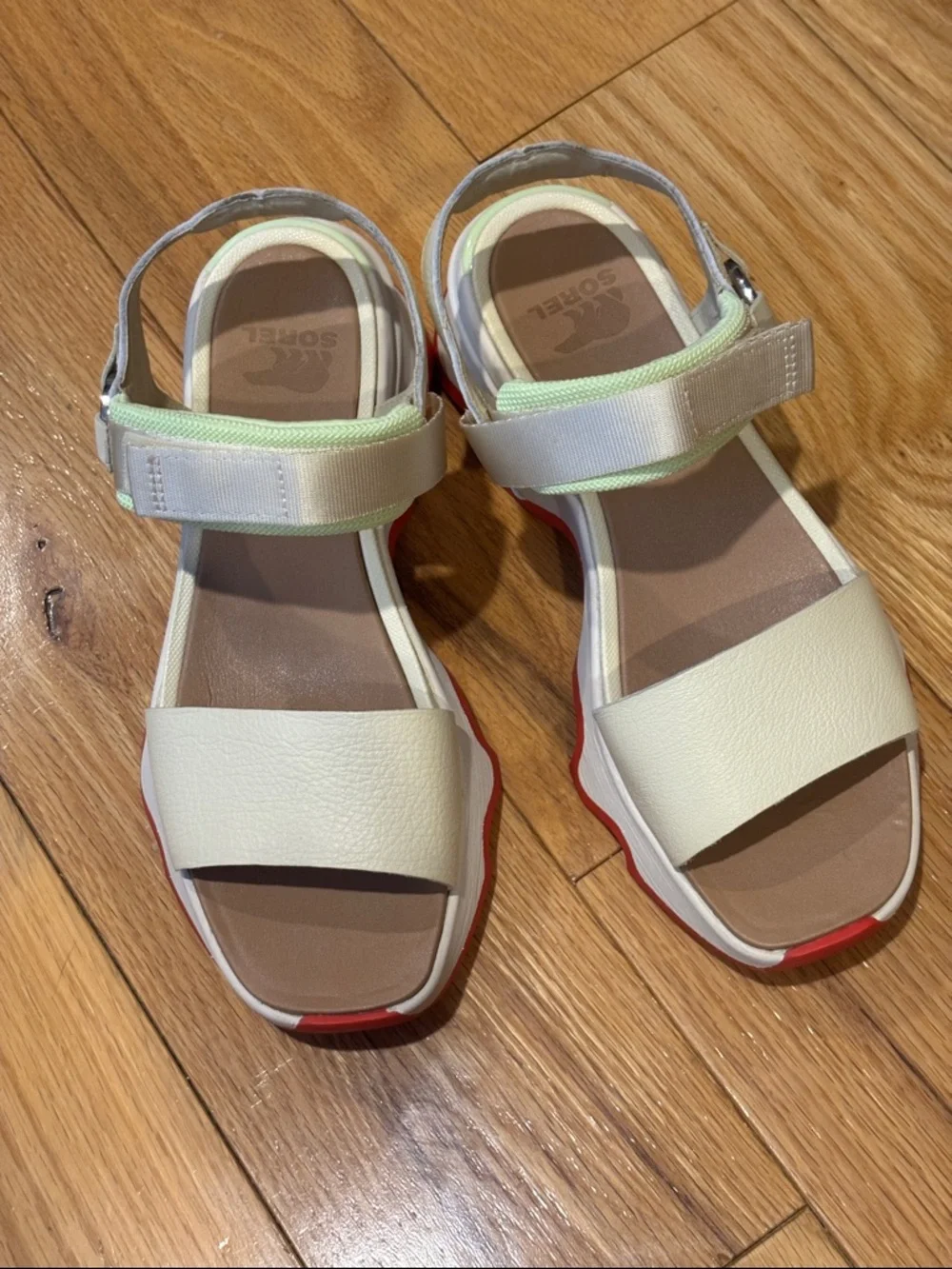 SOREL  women's  Kinetic Impact  Y Strap Wedge  Sandals 7.5 - Picture 7 of 16